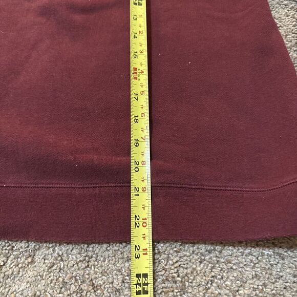 VINTAGE EDDIE BAUER Heavyweight Crewneck Womens Maroon Sweater Size Large Fleece - Picture 5 of 7